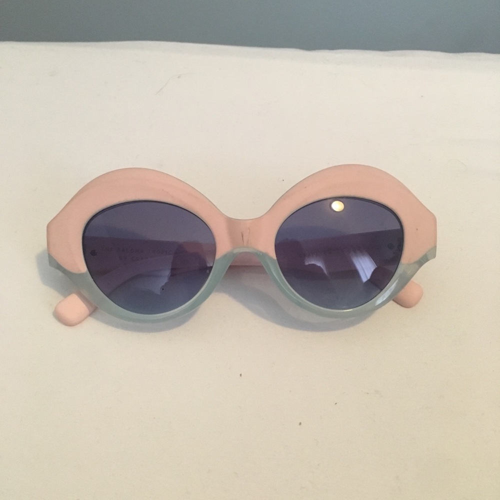 Crap Eyewear Sunglasses, pink and blue rims FUNKY!